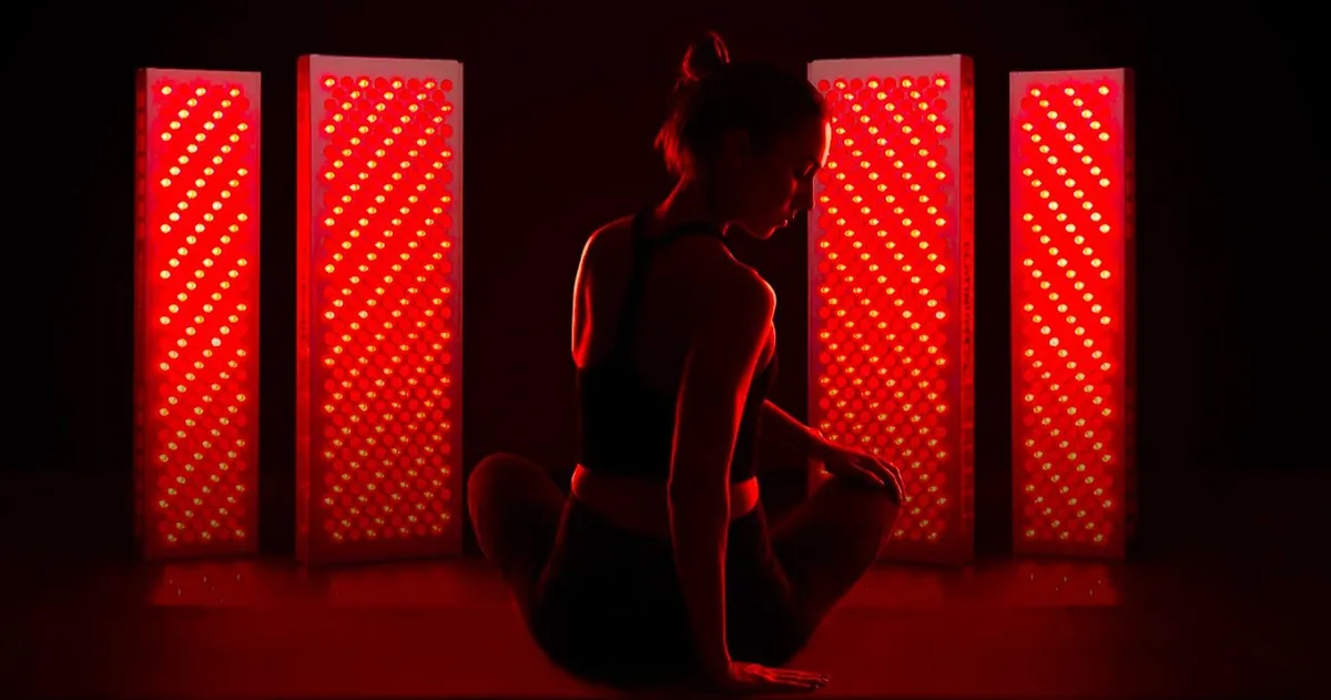 Platinum LED red light therapy panel at Care Chiropractic in Odessa, TX