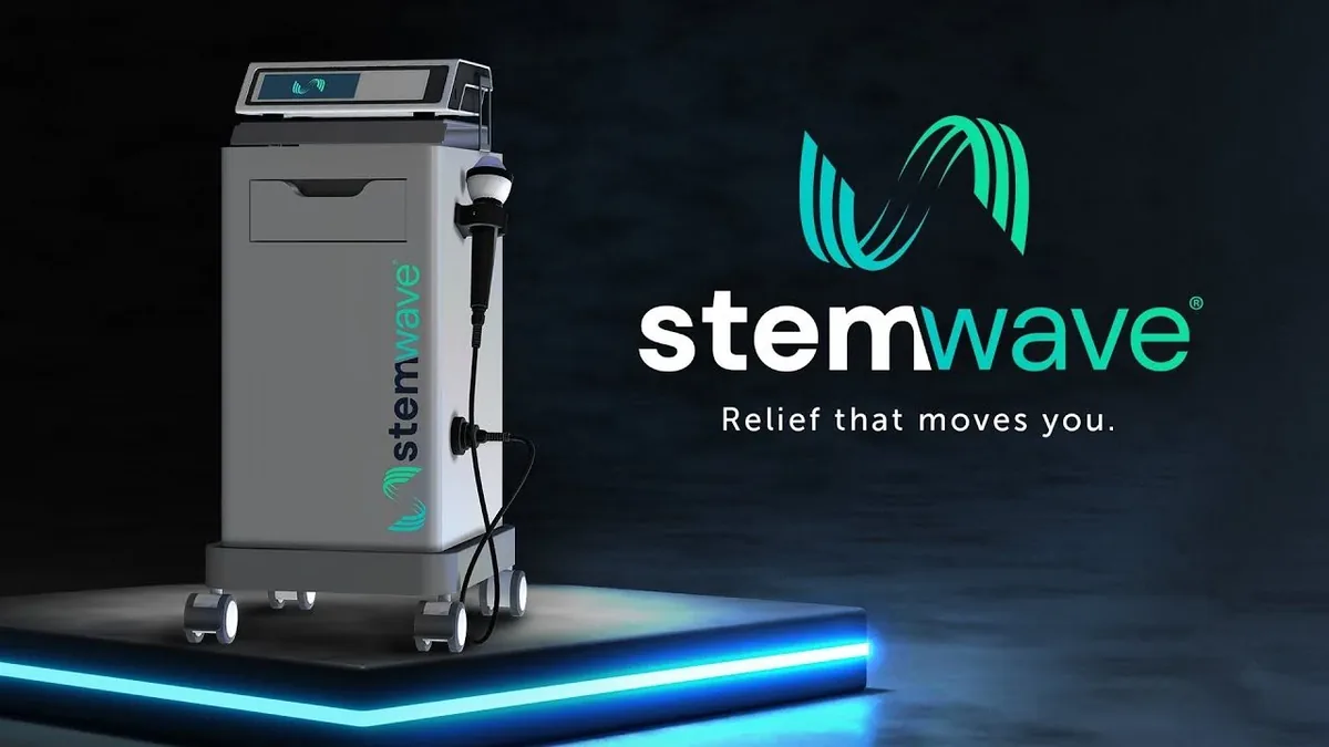 StemWave acoustic wave therapy device at Care Chiropractic in Odessa, TX